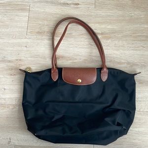 Longchamp Large Le Pliage tote black